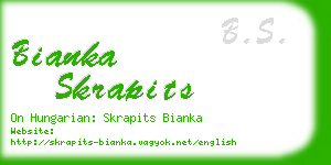 bianka skrapits business card